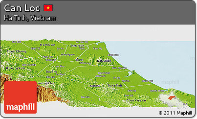 Physical Panoramic Map of Can Loc