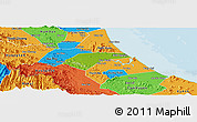 Physical Panoramic Map of Can Loc, political outside