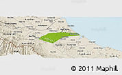 Physical Panoramic Map of Can Loc, shaded relief outside