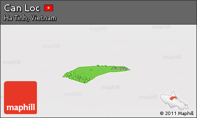 Political Panoramic Map of Can Loc, cropped outside