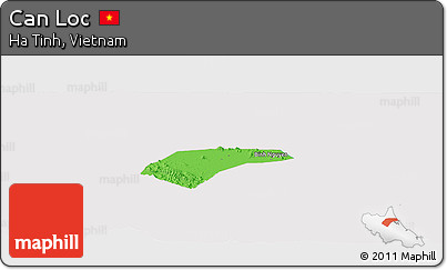 Political Panoramic Map of Can Loc, cropped outside