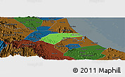 Political Panoramic Map of Can Loc, darken