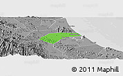 Political Panoramic Map of Can Loc, desaturated
