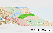 Political Panoramic Map of Can Loc, lighten