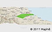 Political Panoramic Map of Can Loc, shaded relief outside