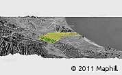 Satellite Panoramic Map of Can Loc, desaturated
