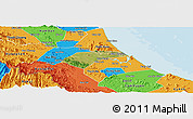 Satellite Panoramic Map of Can Loc, political outside