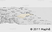 Shaded Relief Panoramic Map of Can Loc, desaturated