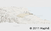 Shaded Relief Panoramic Map of Can Loc, lighten