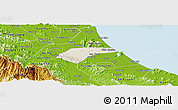 Shaded Relief Panoramic Map of Can Loc, physical outside