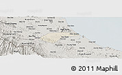 Shaded Relief Panoramic Map of Can Loc, semi-desaturated