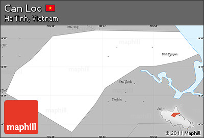 Gray Simple Map of Can Loc