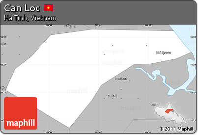 Gray Simple Map of Can Loc