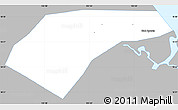 Gray Simple Map of Can Loc, single color outside