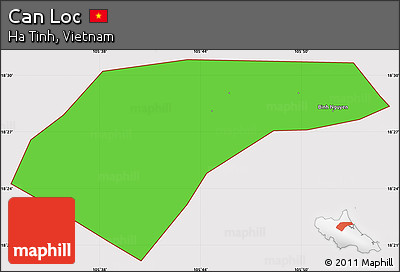 Political Simple Map of Can Loc, cropped outside