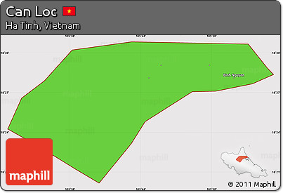 Political Simple Map of Can Loc, cropped outside
