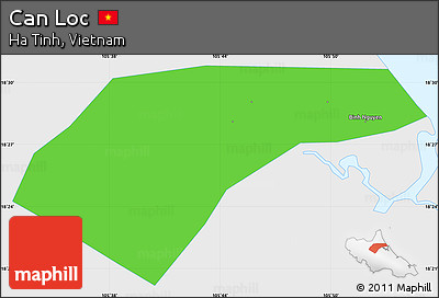 Political Simple Map of Can Loc, single color outside