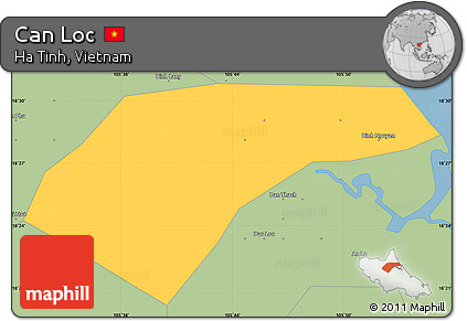 Savanna Style Simple Map of Can Loc