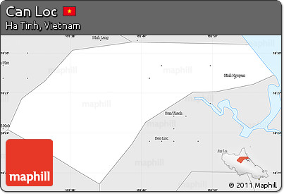 Silver Style Simple Map of Can Loc
