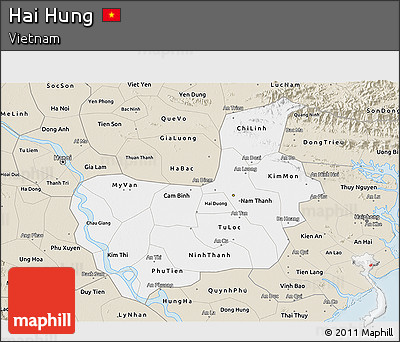 Classic Style 3D Map of Hai Hung