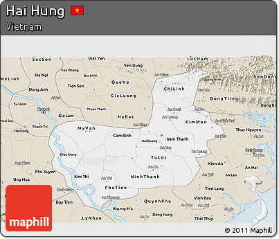 Classic Style 3D Map of Hai Hung