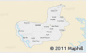 Classic Style 3D Map of Hai Hung, single color outside