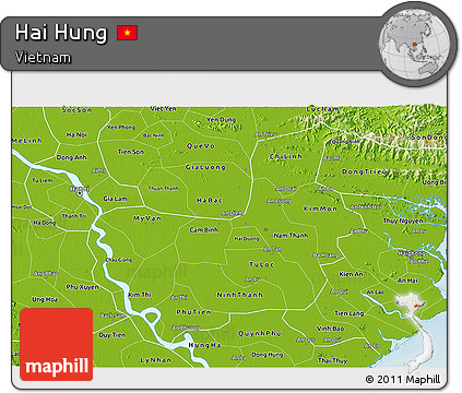 Physical 3D Map of Hai Hung