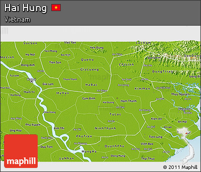 Physical 3D Map of Hai Hung
