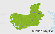 Physical 3D Map of Hai Hung, single color outside