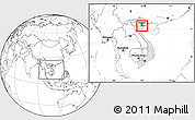 Blank Location Map of Chau Giang, highlighted country, highlighted parent region, within the entire country