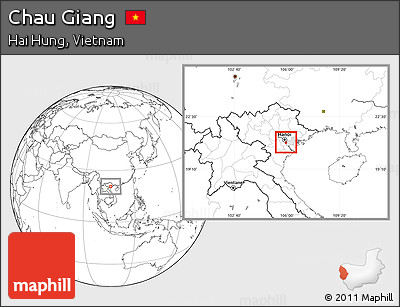 Blank Location Map of Chau Giang, highlighted parent region