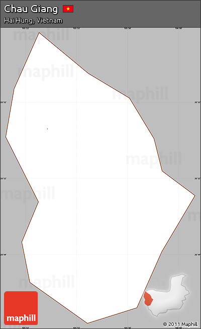 Gray Simple Map of Chau Giang, cropped outside
