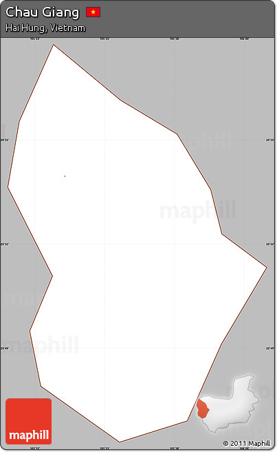Gray Simple Map of Chau Giang, cropped outside