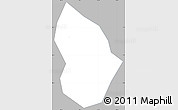 Gray Simple Map of Chau Giang, single color outside