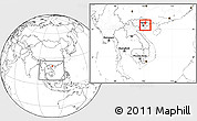 Blank Location Map of Chi Linh, within the entire country