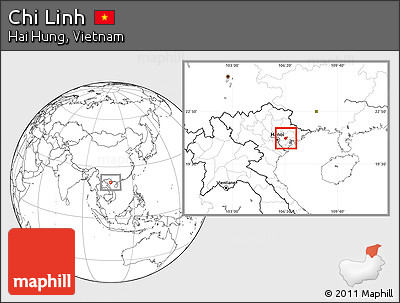 Blank Location Map of Chi Linh