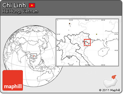 Blank Location Map of Chi Linh