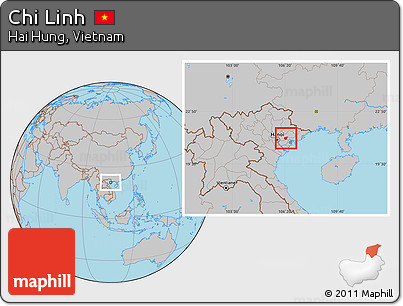 Gray Location Map of Chi Linh