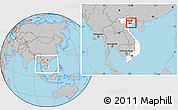 Gray Location Map of Chi Linh, highlighted country, highlighted parent region, within the entire country