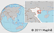 Gray Location Map of Chi Linh, highlighted country, highlighted parent region
