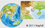 Physical Location Map of Chi Linh, highlighted country, highlighted parent region