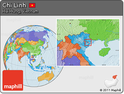 Political Location Map of Chi Linh