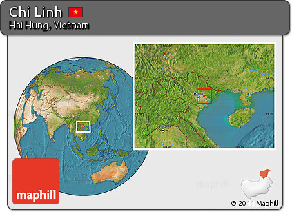 Satellite Location Map of Chi Linh