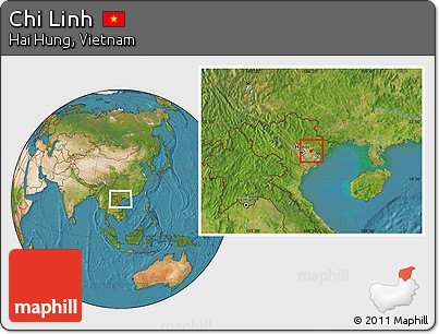 Satellite Location Map of Chi Linh