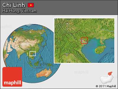 Satellite Location Map of Chi Linh