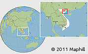 Savanna Style Location Map of Chi Linh, highlighted country, within the entire country