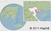 Savanna Style Location Map of Chi Linh, highlighted country, highlighted parent region, hill shading