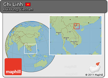 Savanna Style Location Map of Chi Linh, highlighted parent region, within the entire country