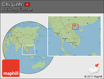 Savanna Style Location Map of Chi Linh, highlighted parent region, within the entire country