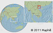 Savanna Style Location Map of Chi Linh, highlighted parent region, within the entire country, hill shading